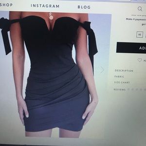 Beautiful form fitting black mini dress